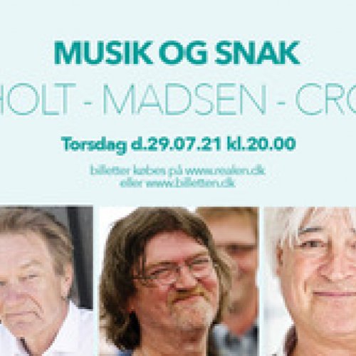 Lars Lilholt, Johnny Madsen og Billy Cross optræder med MUSIK & SNAK på Realen.